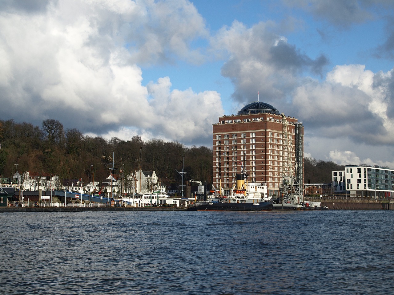 hamburg port elbe free photo