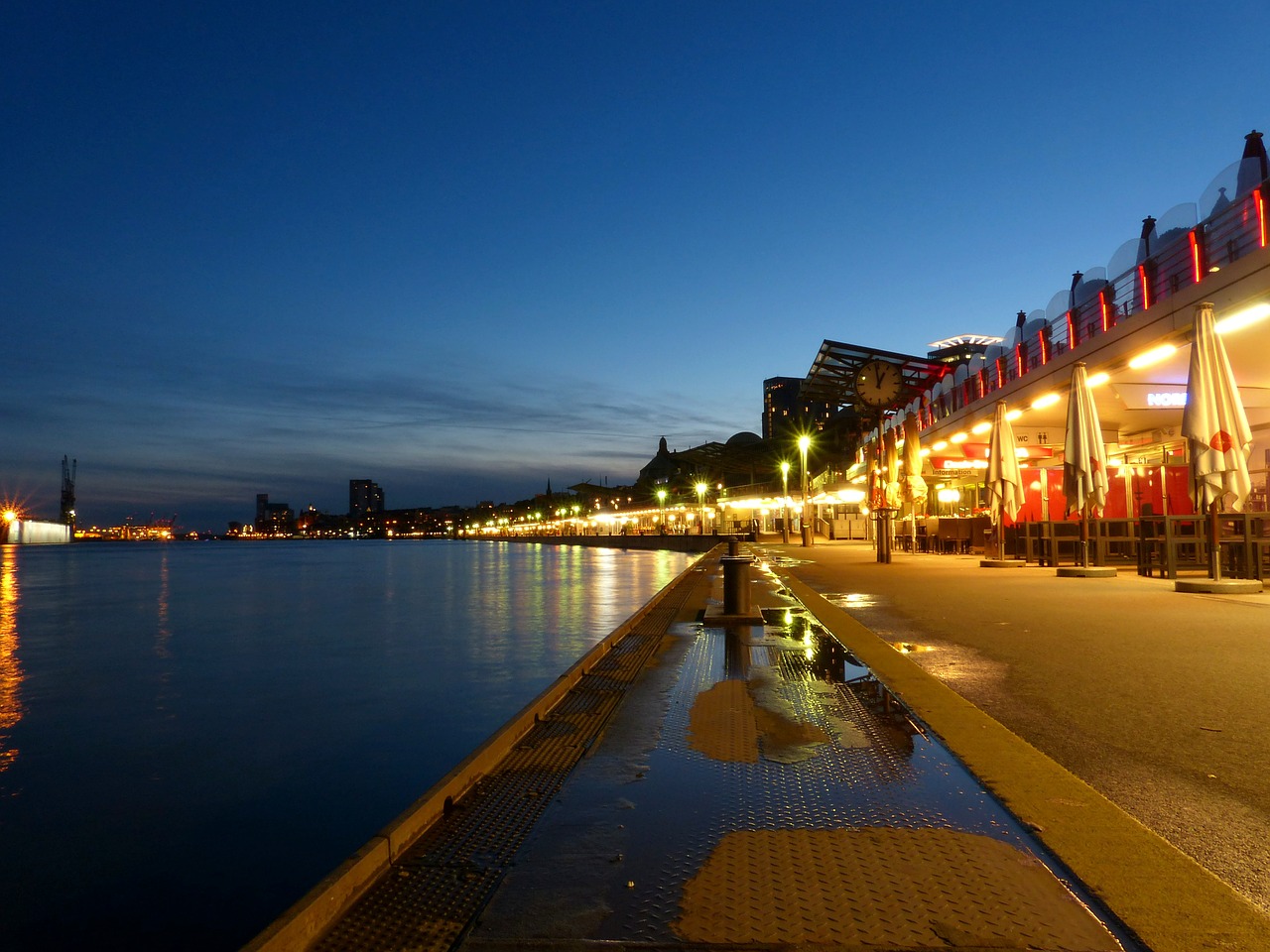 hamburg evening twilight free photo