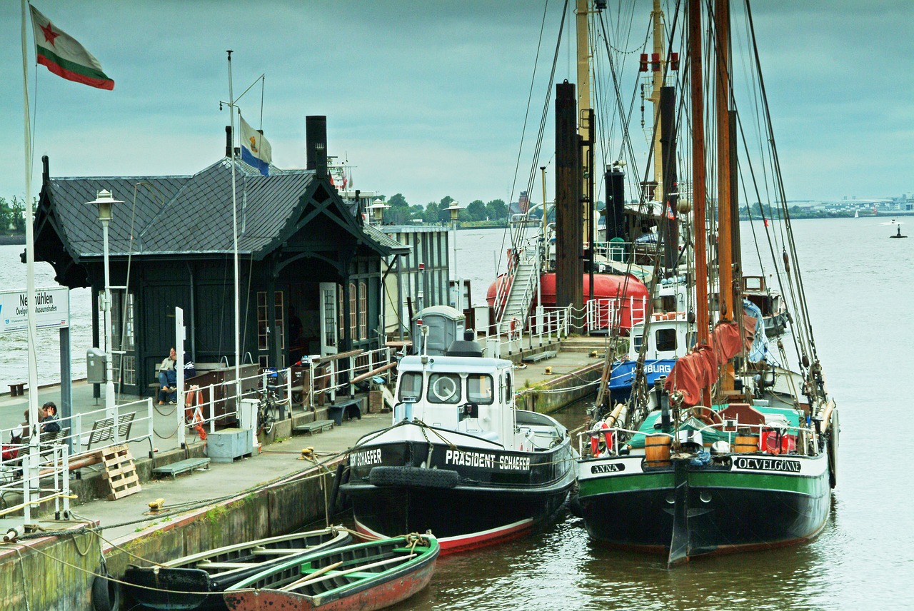 hamburg port ship free photo