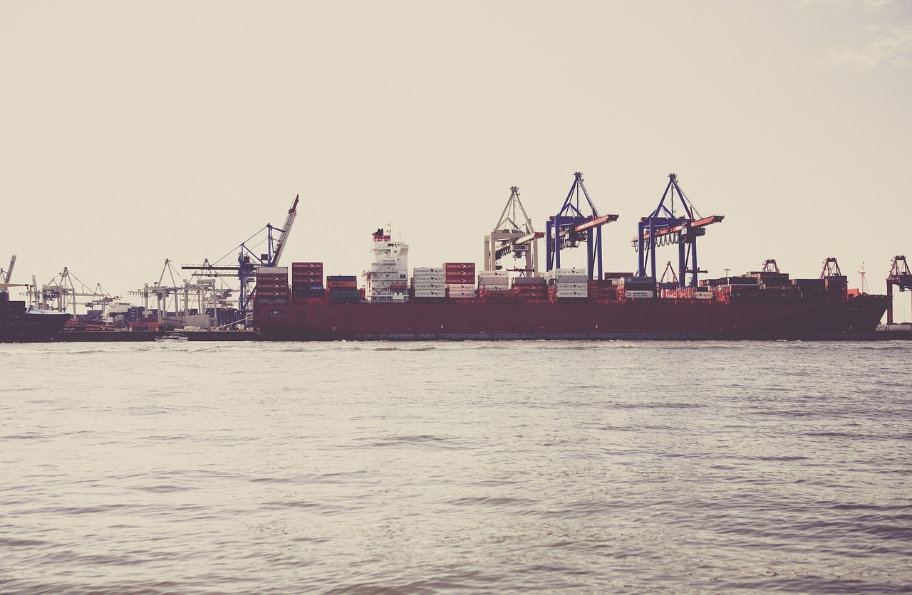 hamburg port container free photo