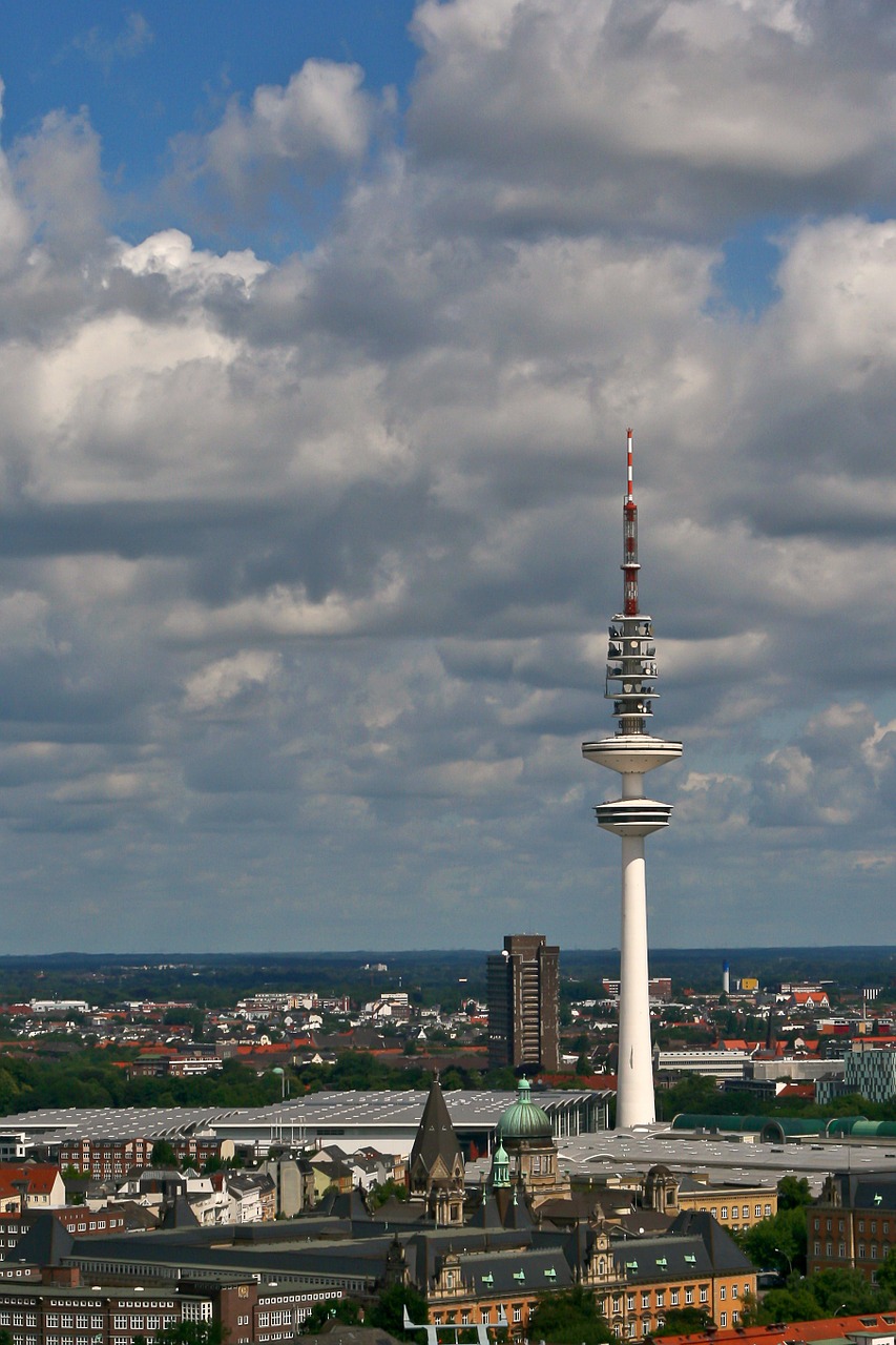 hamburg tv tower building free photo