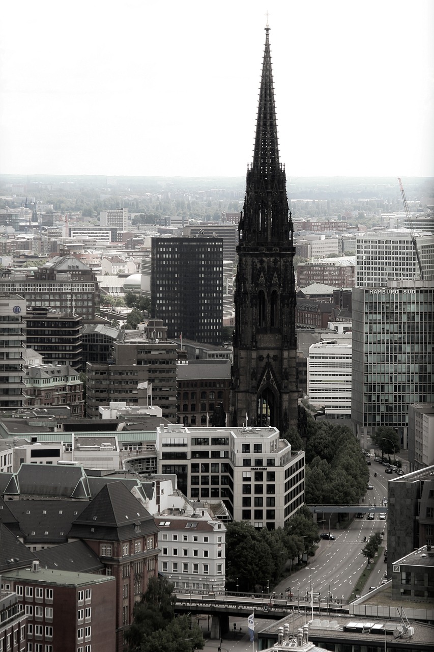 hamburg church steeple free photo