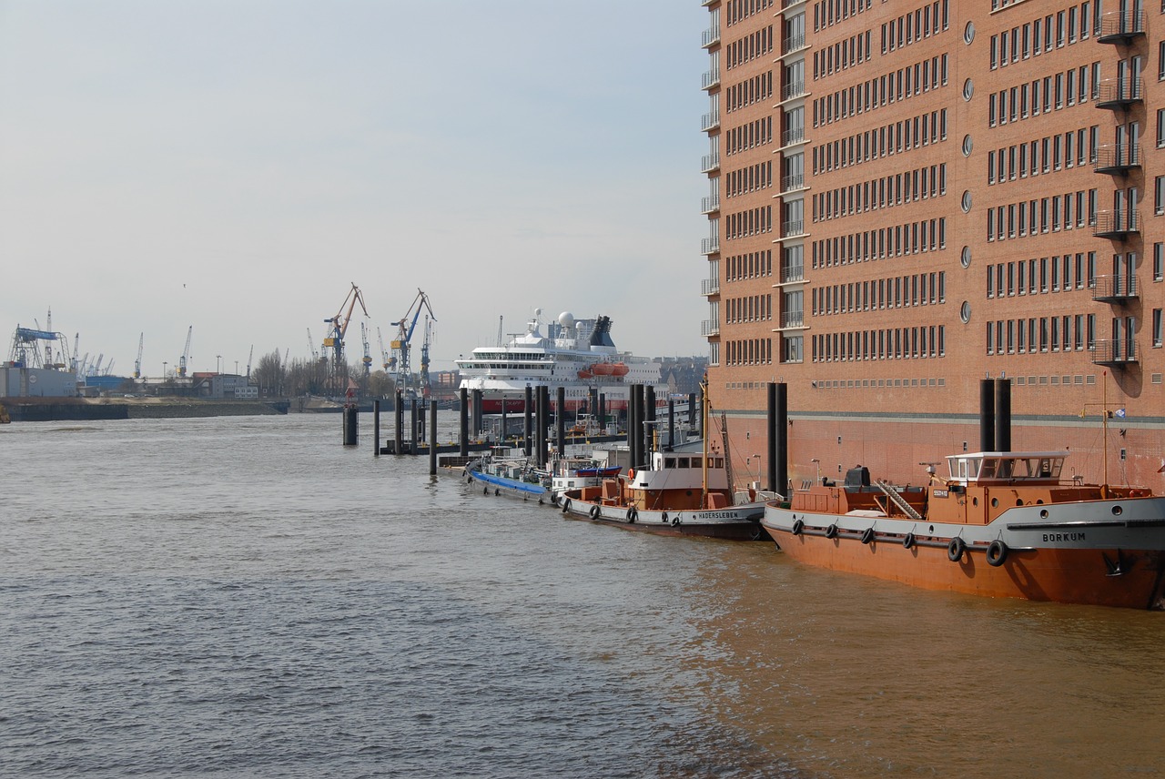 hamburg port elbe free photo