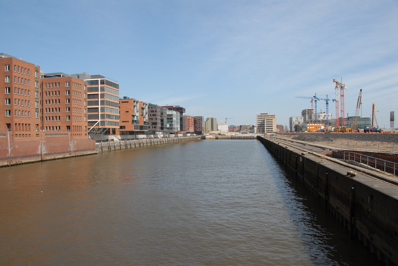 hamburg port harbour city free photo