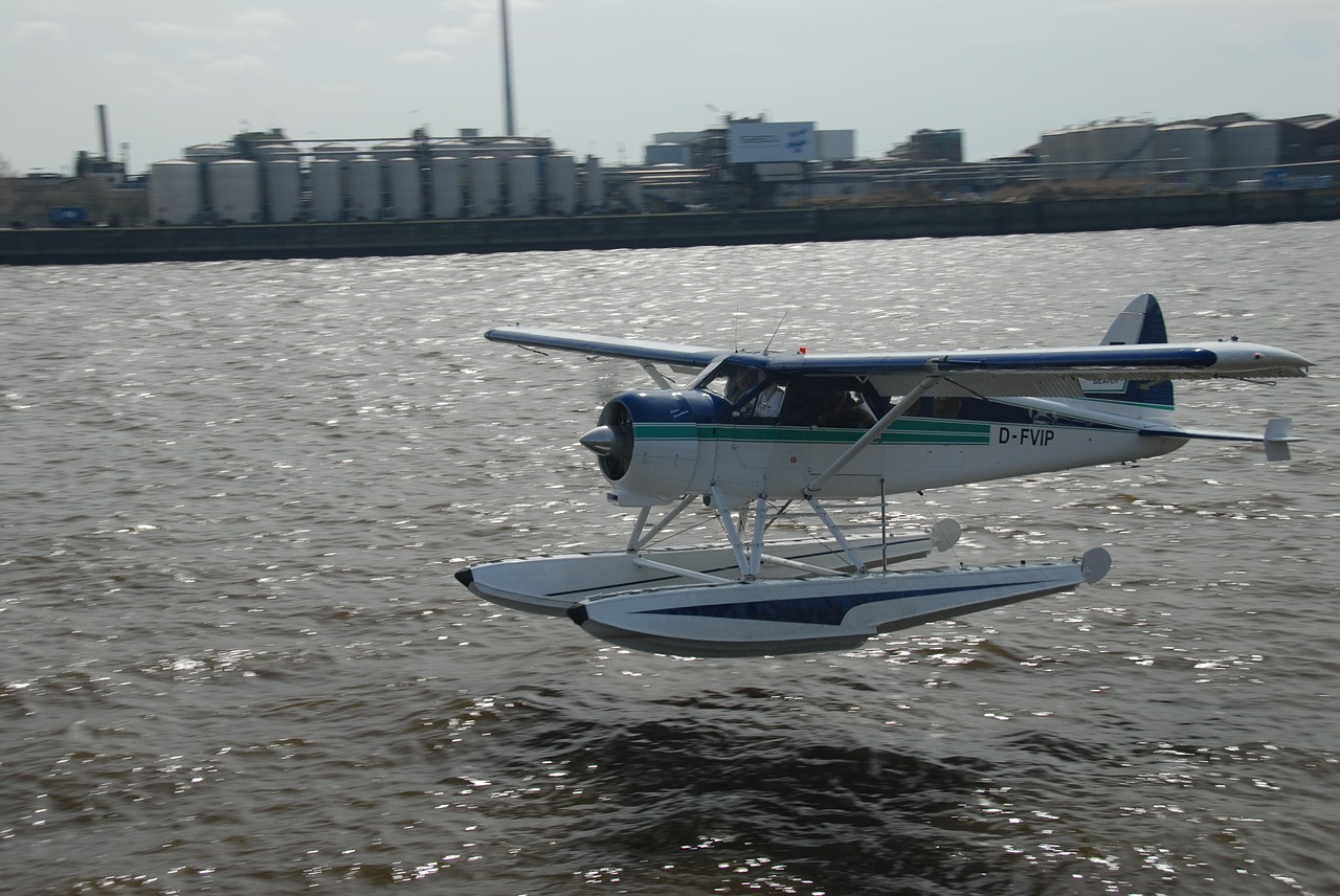 hamburg port seaplane free photo