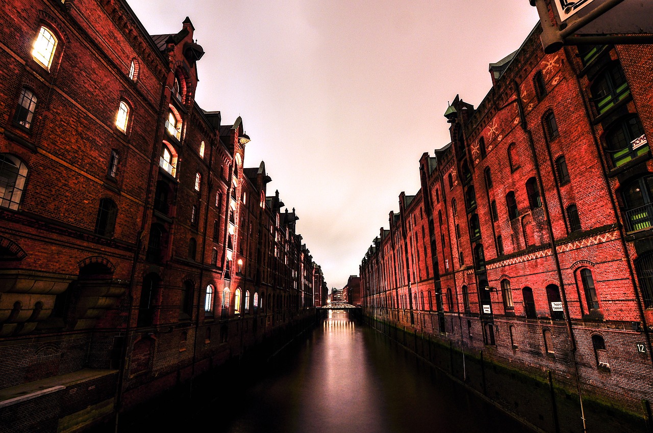 hamburg canal passage free photo