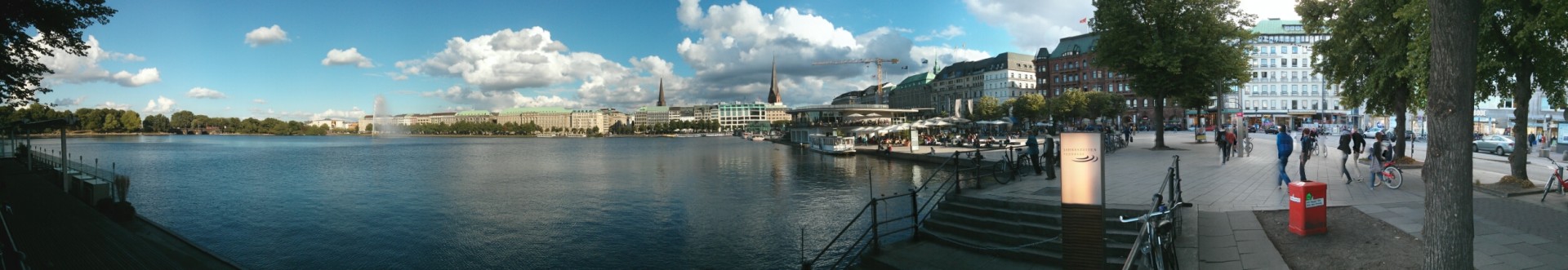 panorama hamburg alster free photo