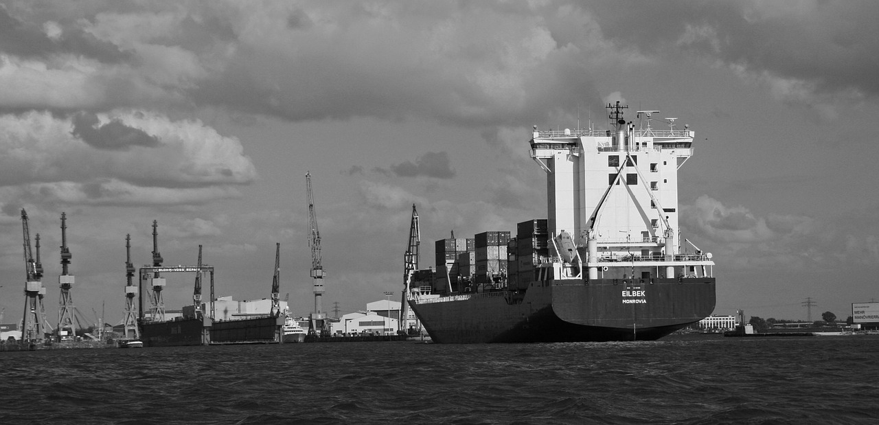 hamburg port container ship port free photo