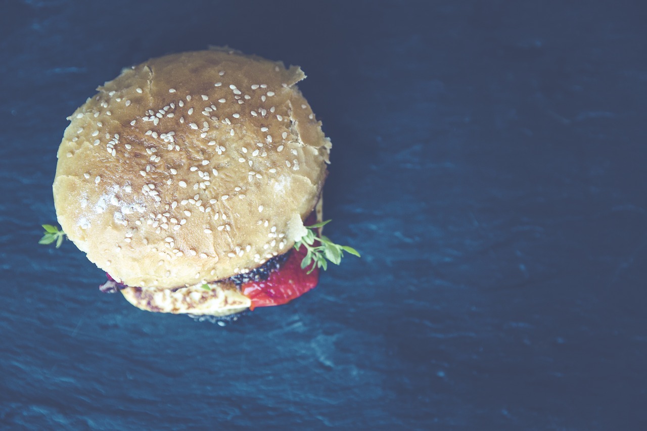 hamburger roll fast food free photo
