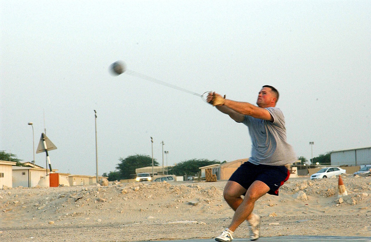 hammer throw athlete track and field free photo