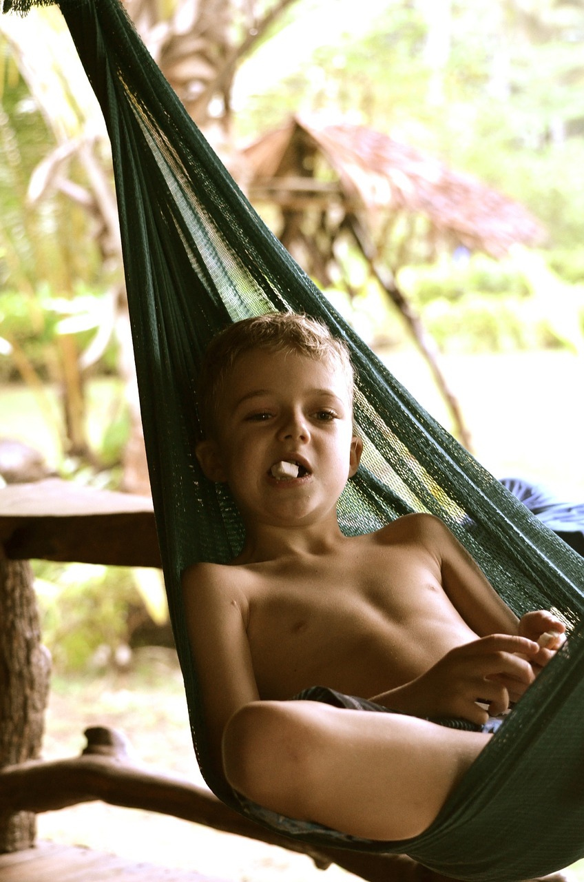 hammock chill out child free photo