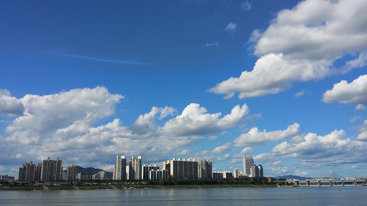 han river sky seoul free photo