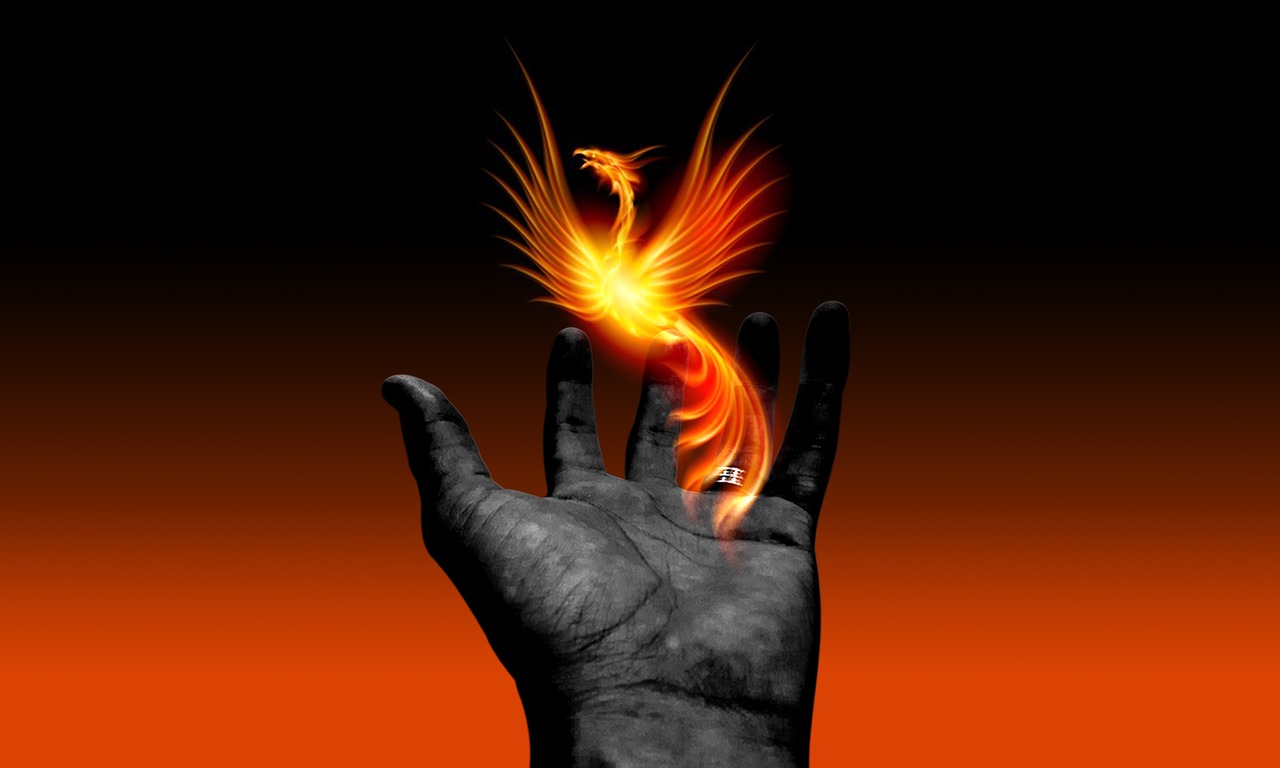 hand phoenix gradient free photo