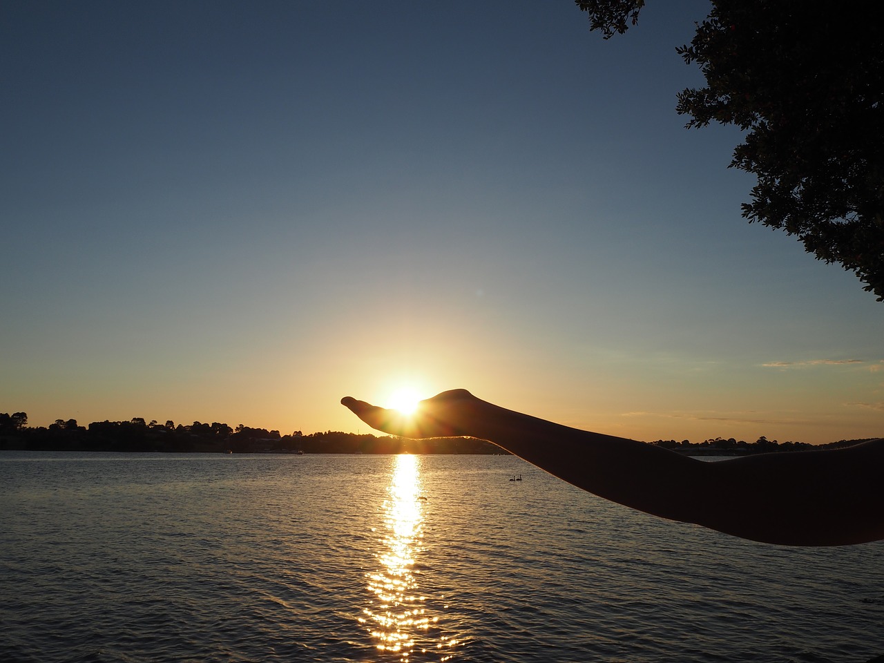 hand sunset holding free photo