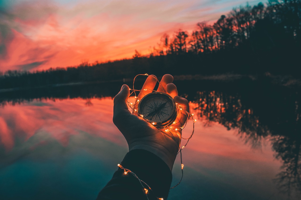 hand light compass free photo