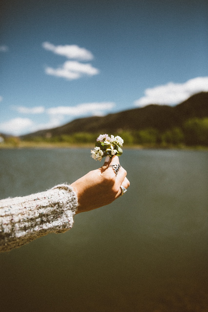 hand ring flower free photo