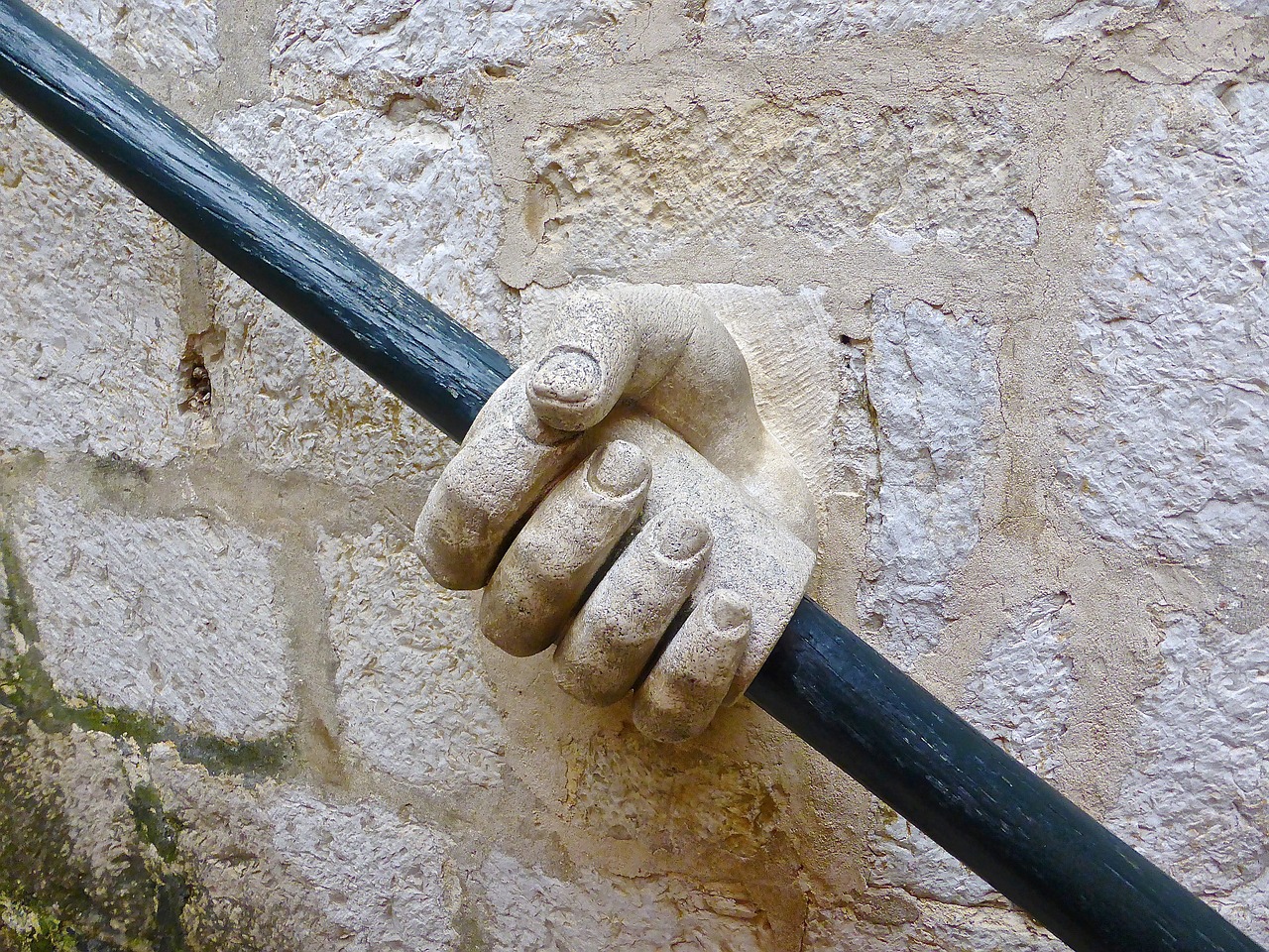 hand handrail stone free photo