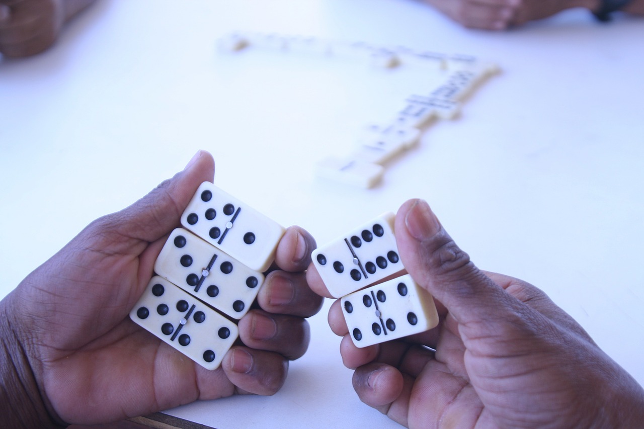 hand dominoes game free photo