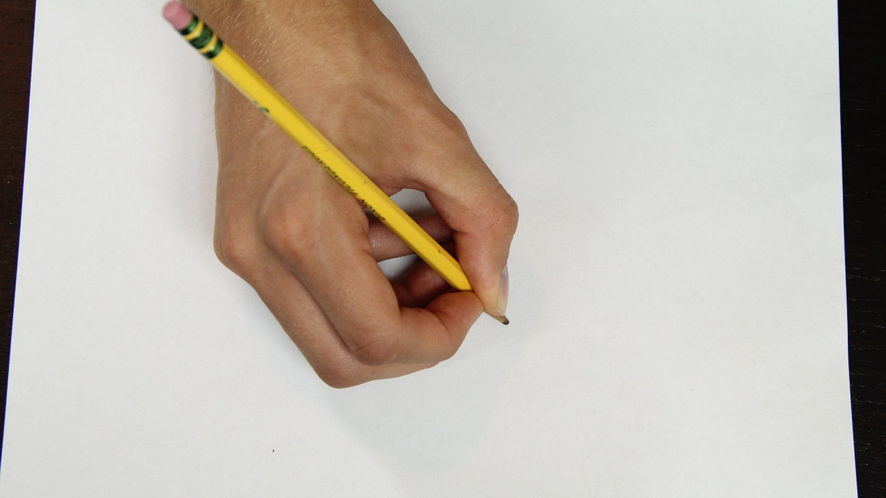 hand pencil writing free photo