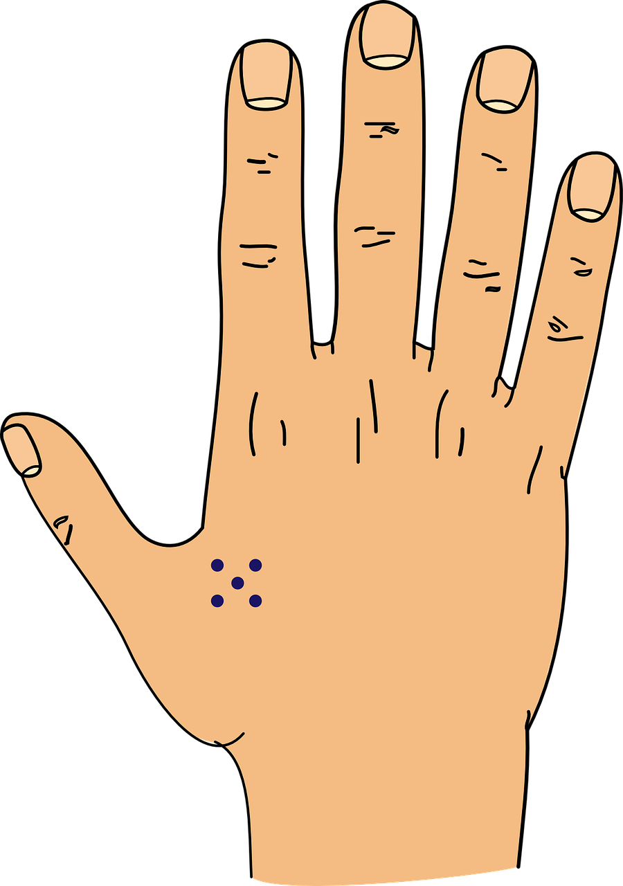 hand tattoo dots free photo