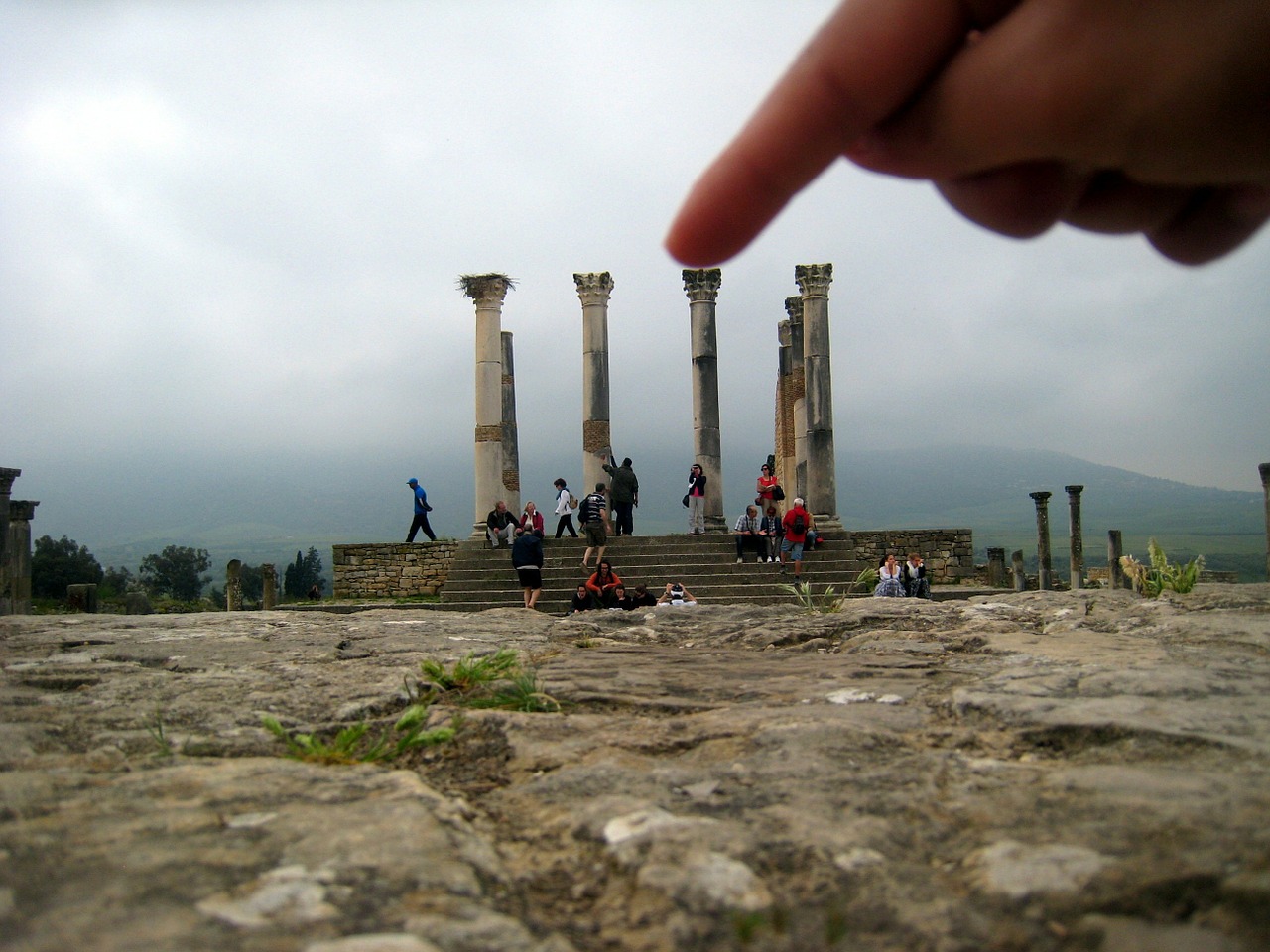 hand of god temple columnar free photo