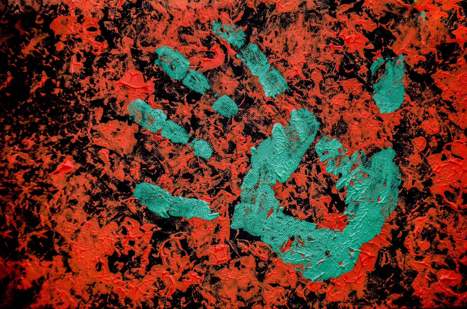 hand abstract painting free photo