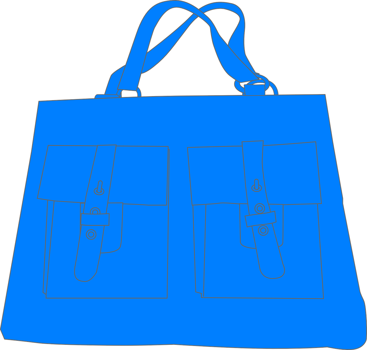 handbag blue shopping free photo