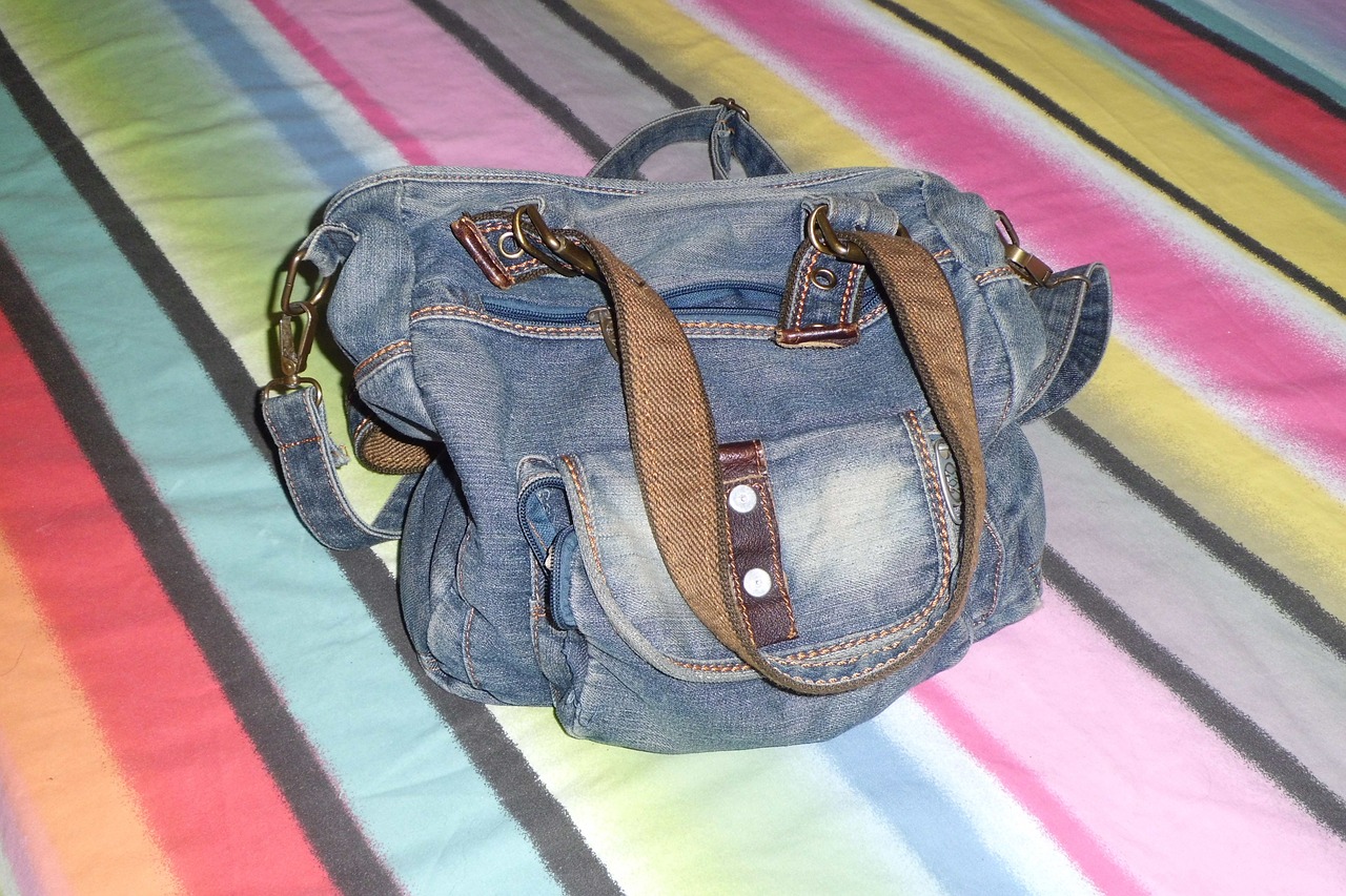 handbag jean backpack free photo