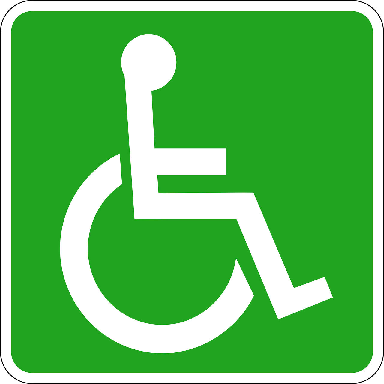 handicap sign green free photo
