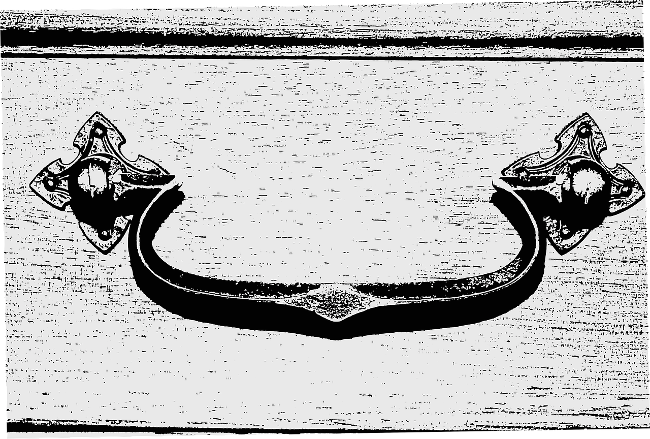 handle black and white drawer free photo