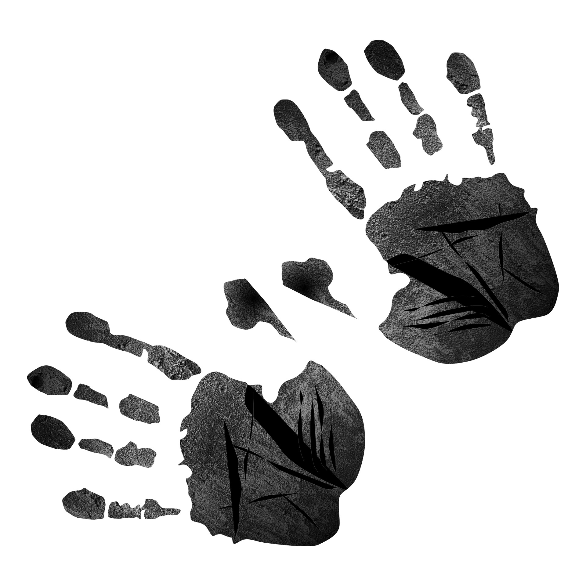 black silhouette handprint free photo
