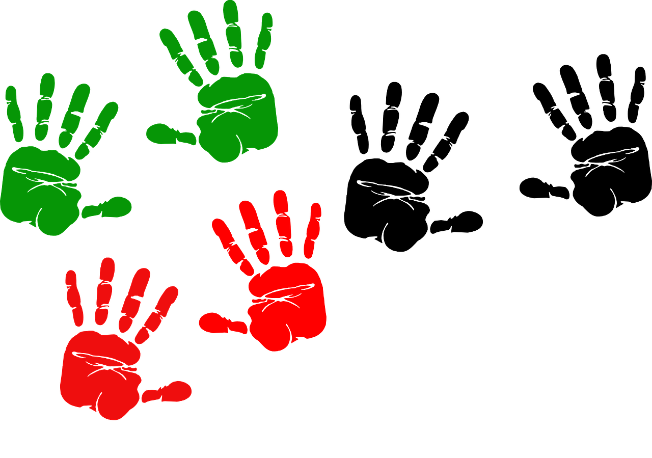 handprints colors paint free photo