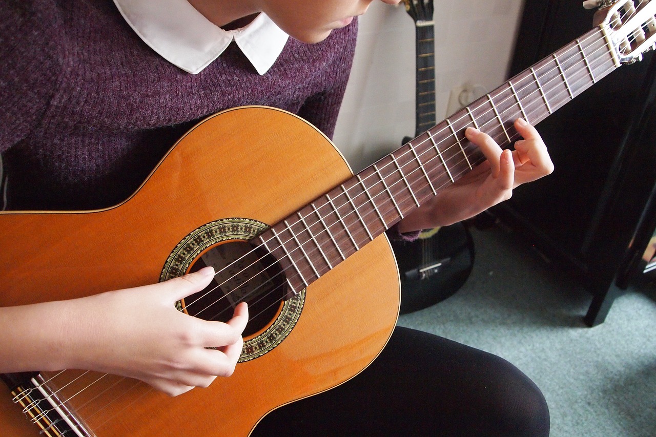 hands fingers guitar free photo