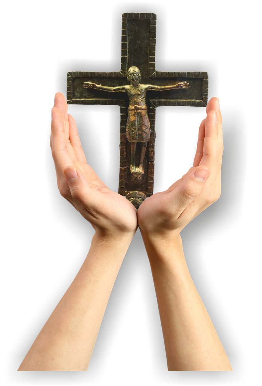 hands cross isolated free photo
