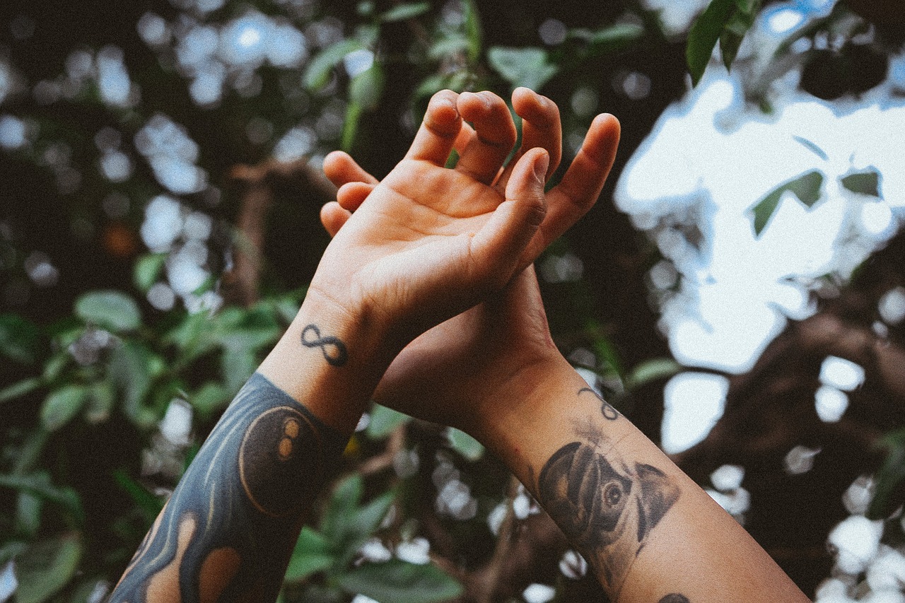 hands tattoo art free photo