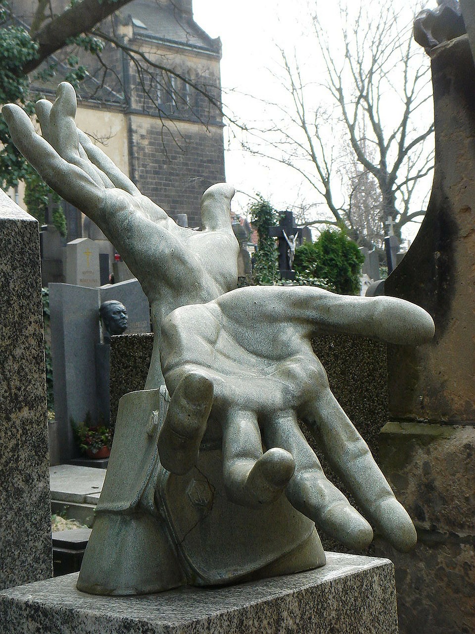 hands memorial cemetery free photo