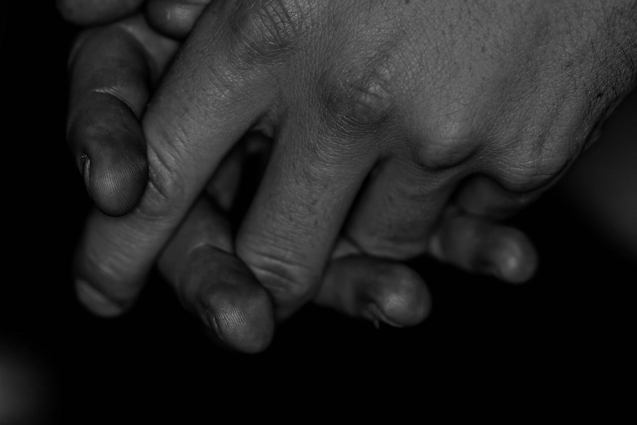 hands black and white male free photo