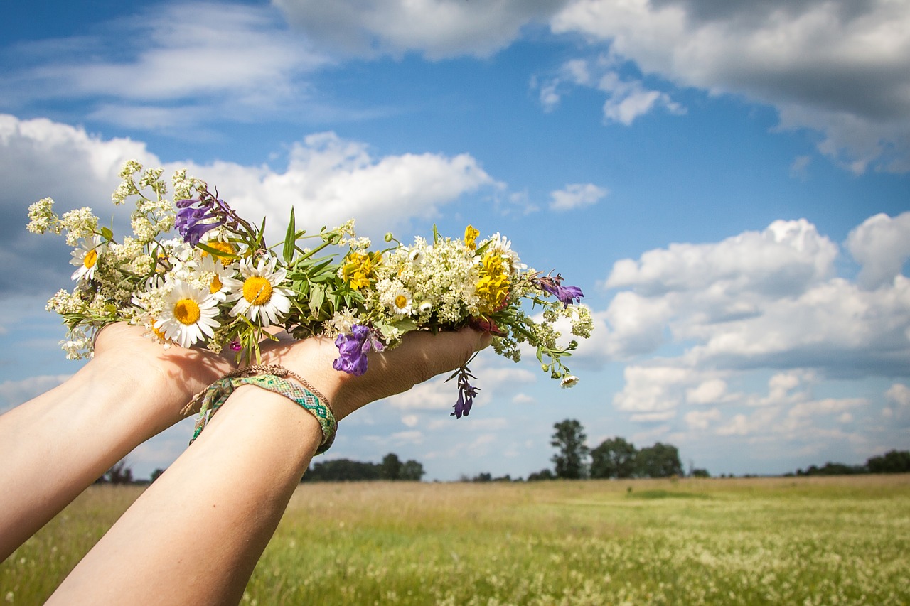 hands  brush  wreath free photo