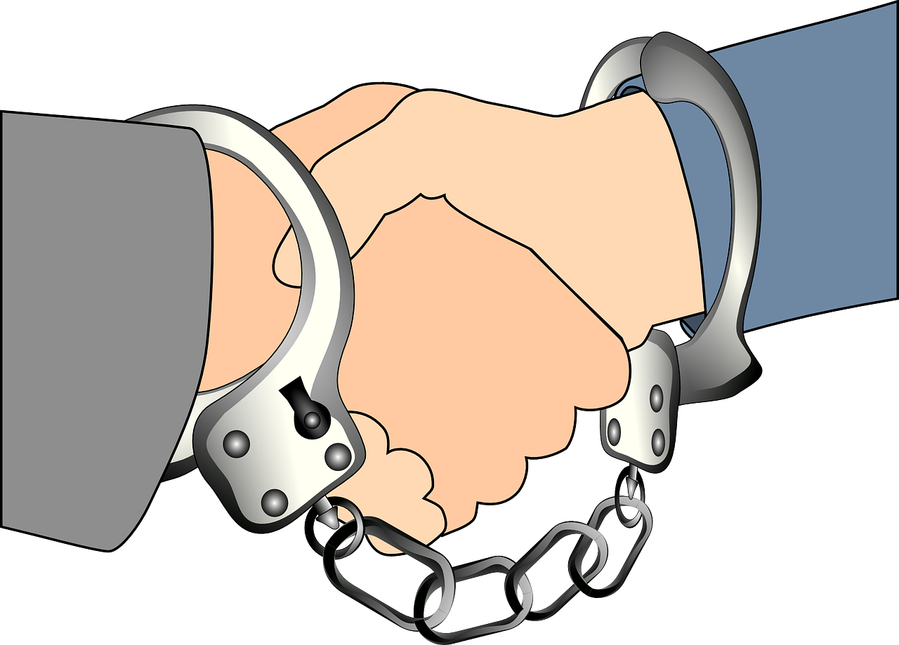 handshake handcuff union free photo
