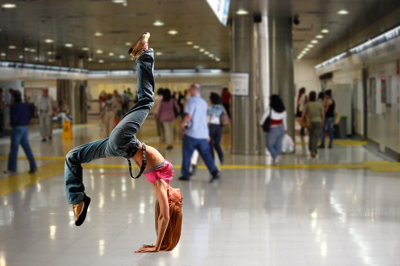 handstand sporty limber free photo