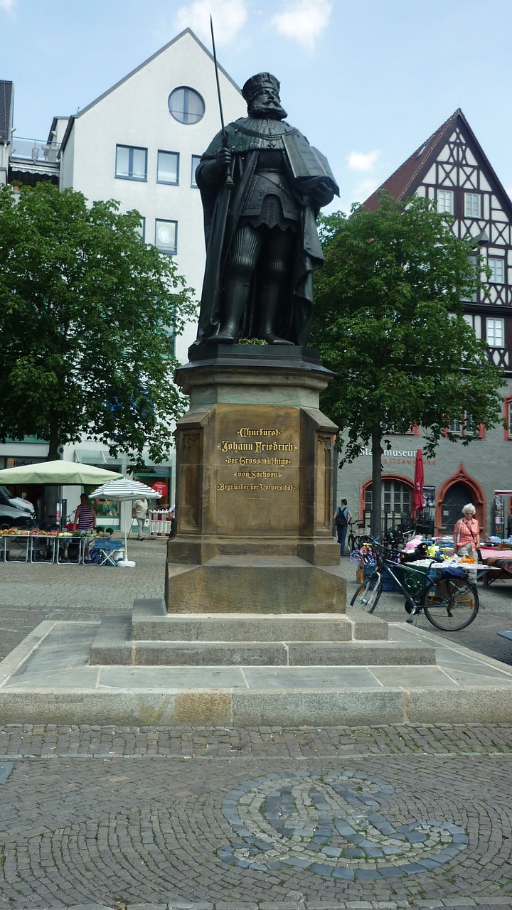 Download free photo of Hanfried,thuringian monument,bronze statue ...