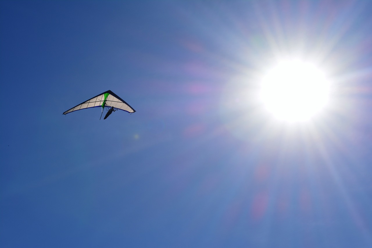 hang gliding blue sky sol free photo