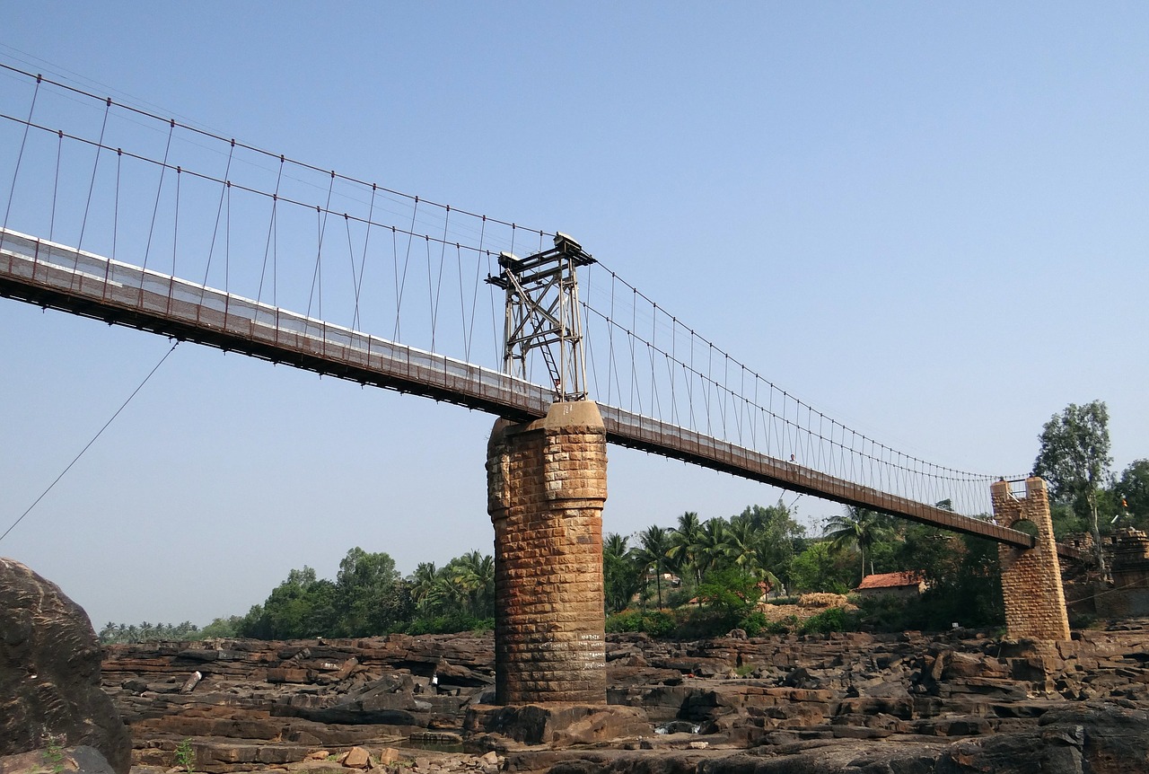 hanging bridge bridge suspension bridge free photo