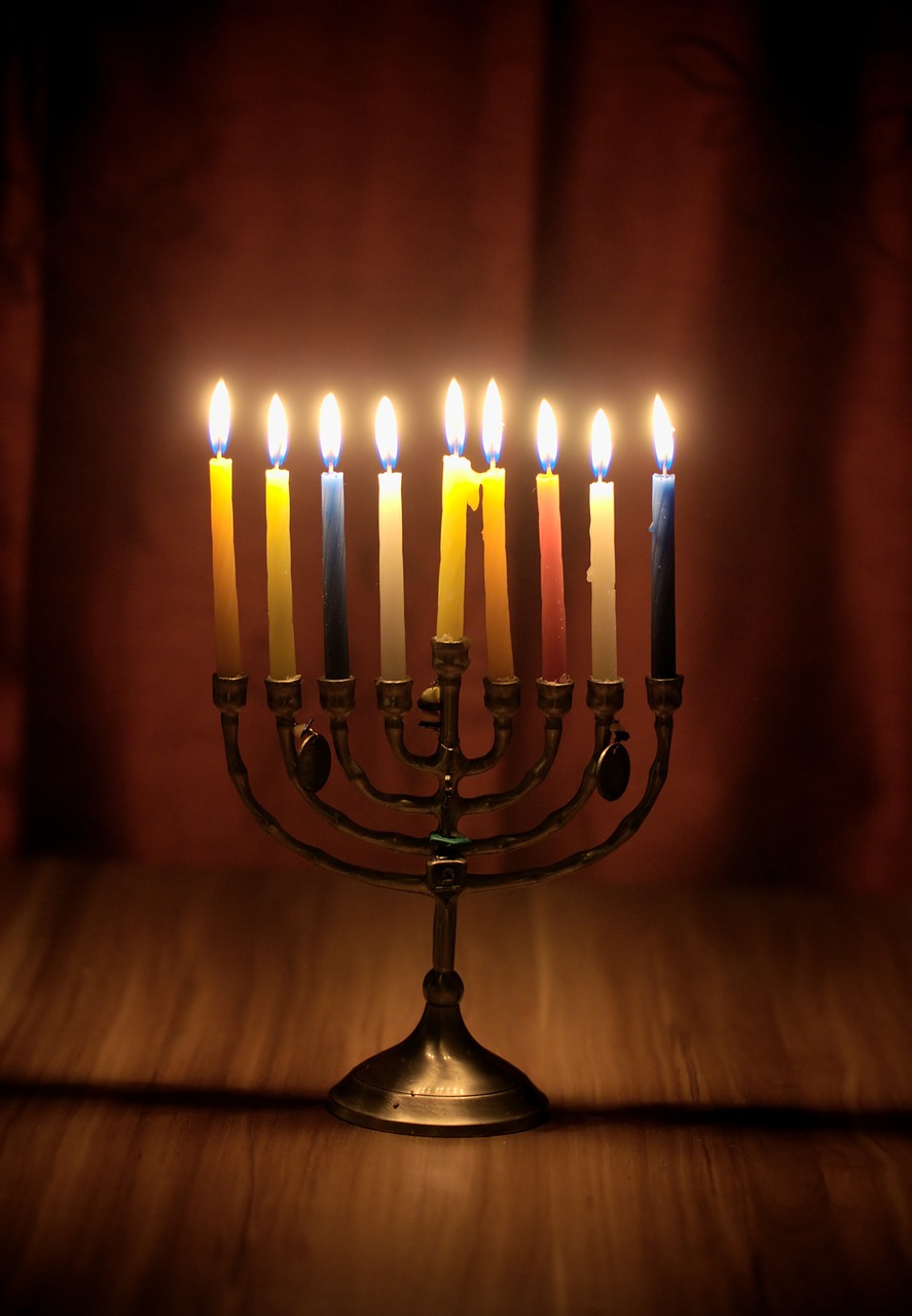 hanukkah judaism candlestick free photo