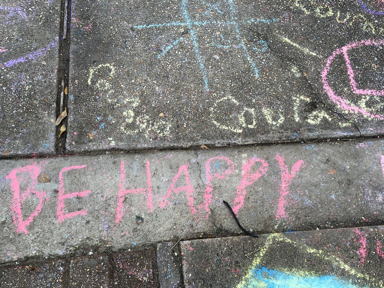 happy courage chalk free photo