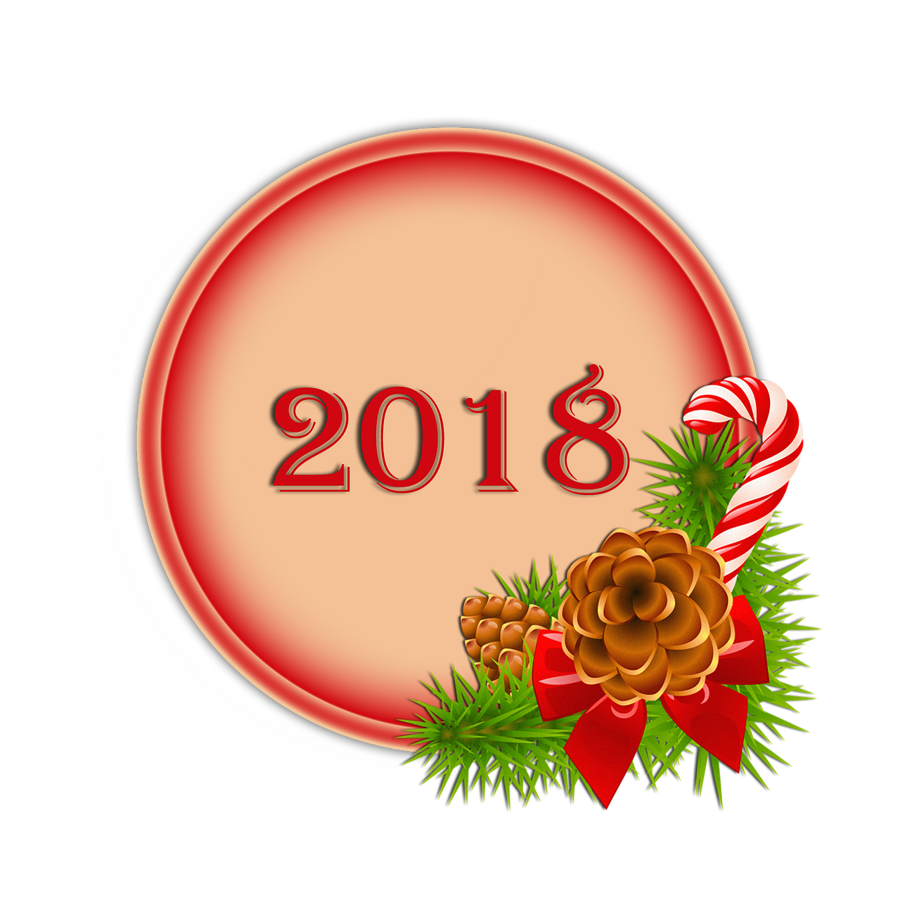 happy 2018 button christmas free photo