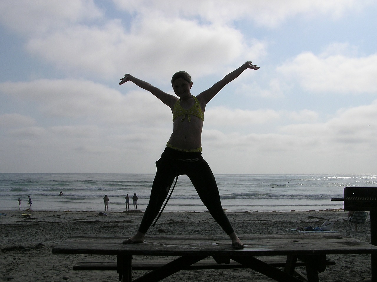 happy girl ocean free photo