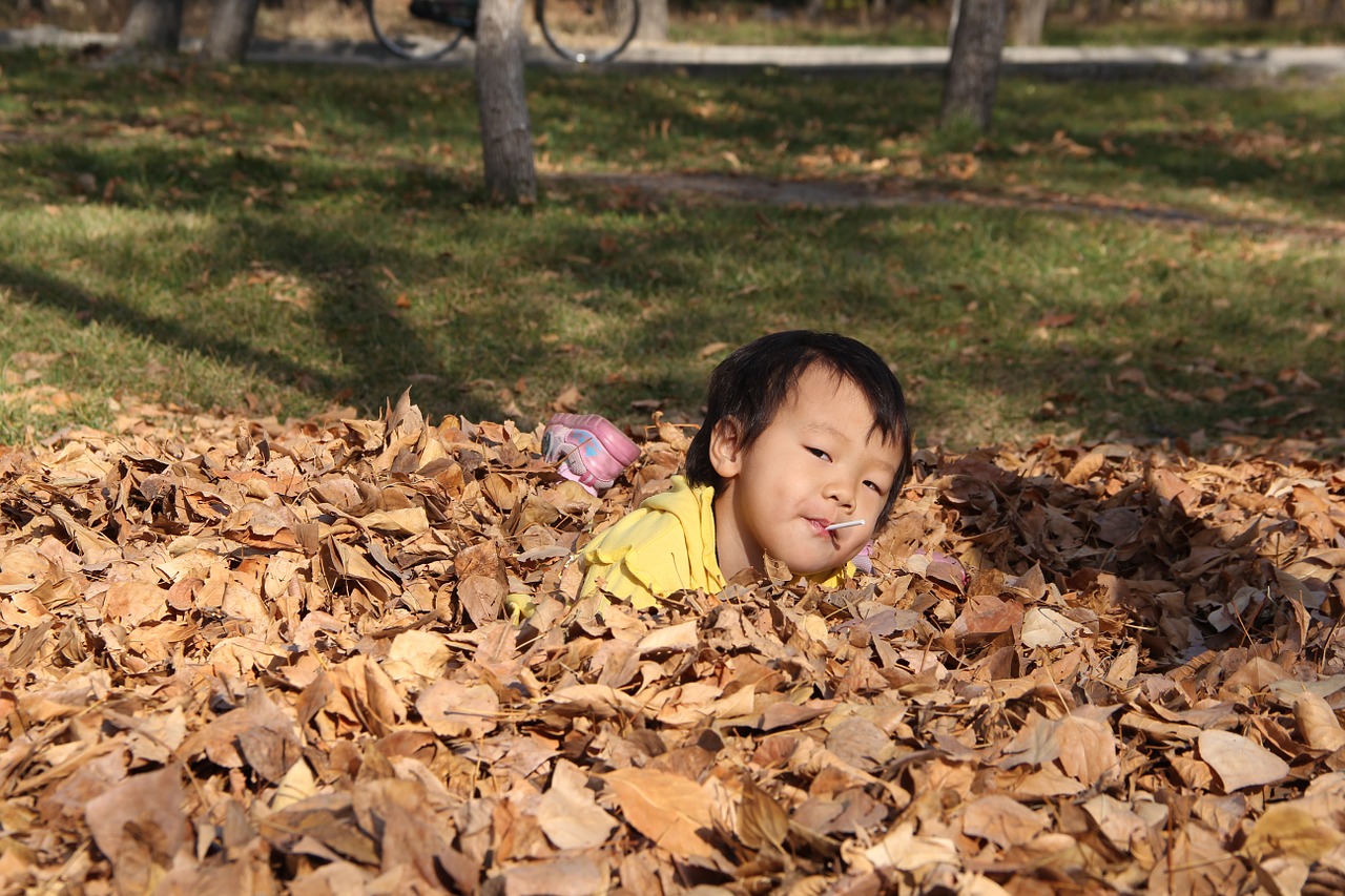 happy kids autumn free photo