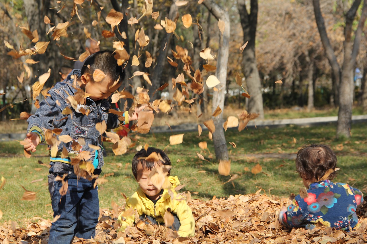 happy kids autumn free photo