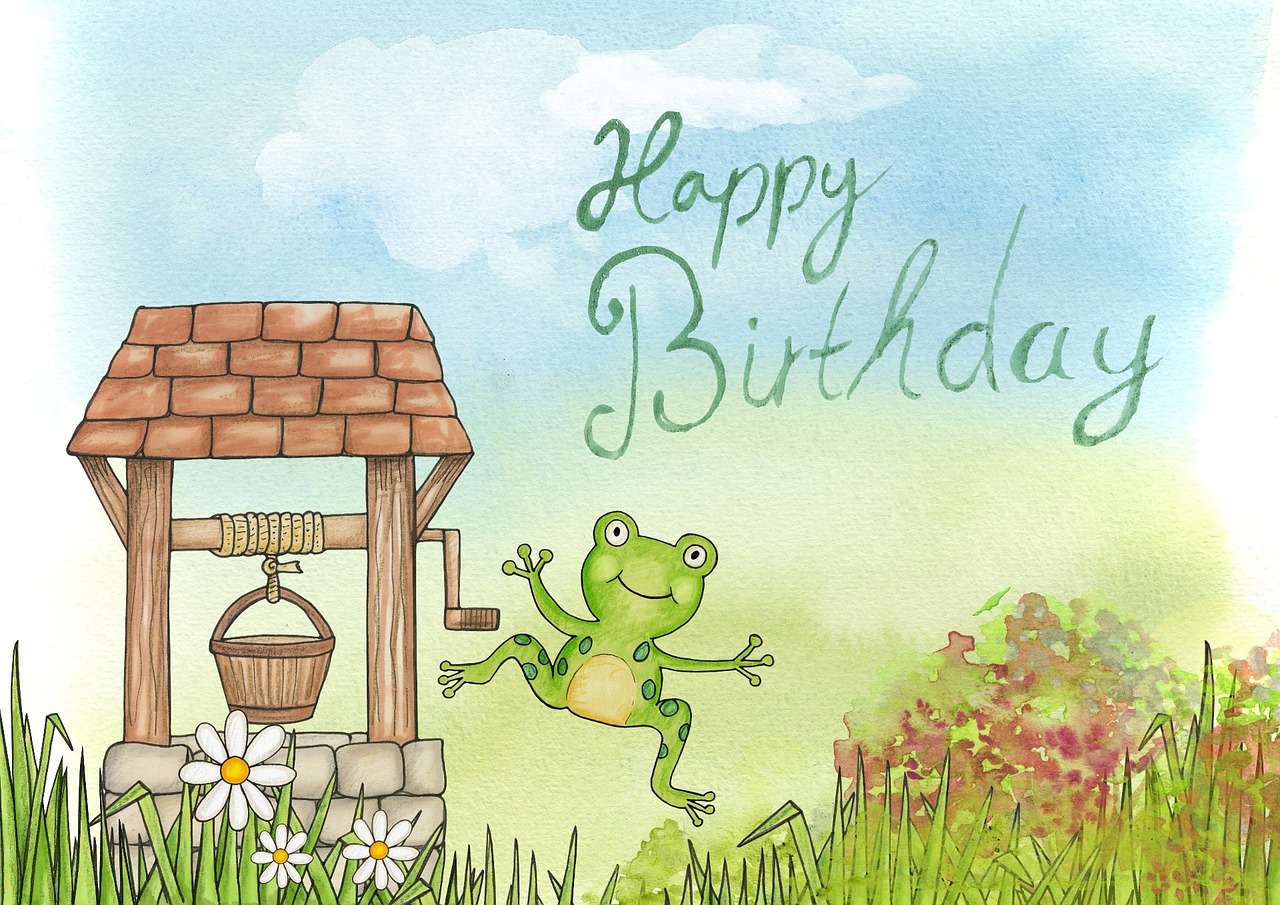 happy birthday frog free photo